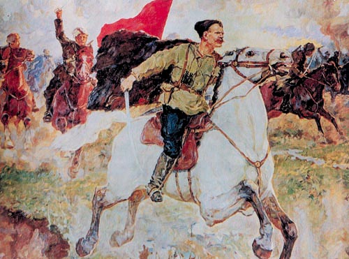 戰鬥中的紅軍指揮官恰巴耶夫（夏伯陽）