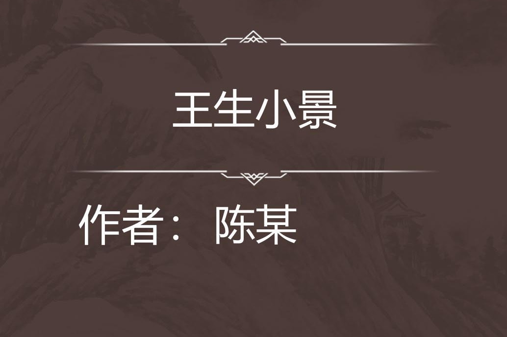 王生小景 王生小景