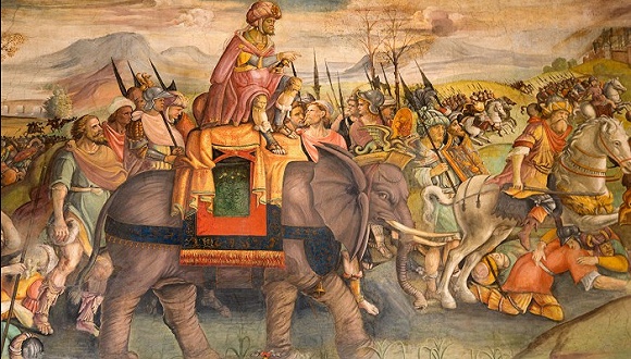 面對羅馬及諸部落軍隊連戰皆捷的漢尼拔被迫回撤