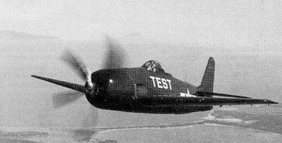 第一架 XF8F-1，BuNo 90460。缺乏背鰭
