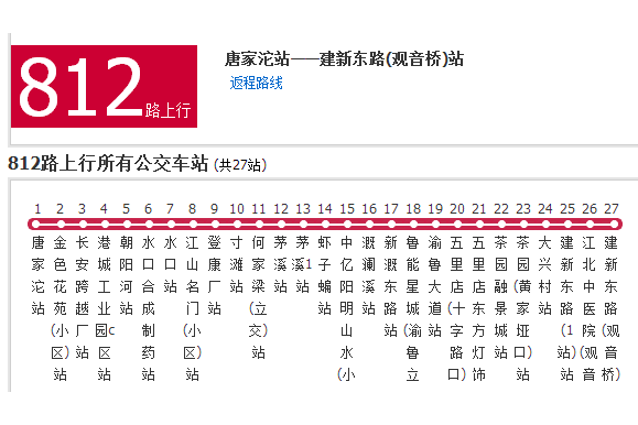 重慶公交812路 重慶公交812路