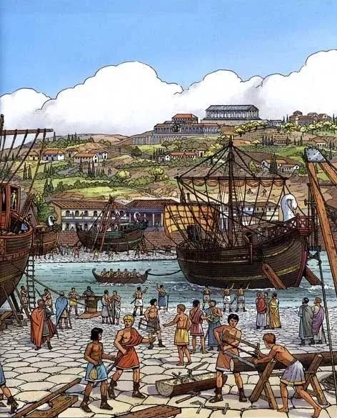 在高盧等地建造船隻的羅馬人