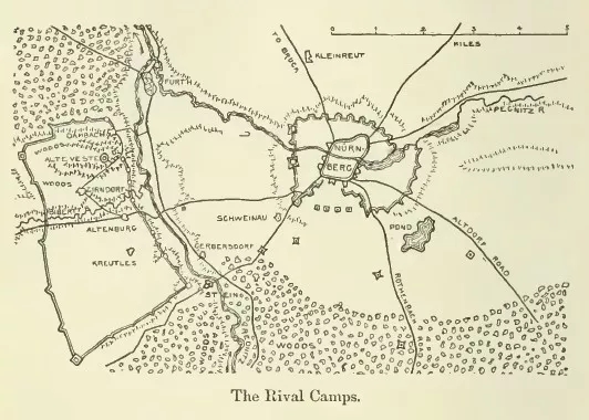 華倫斯坦的營地阻斷了守城者的大部分後勤路線