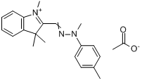 1,3,3-三甲基-2-[[甲基（4-甲苯基）亞肼基]甲基]吲哚翁乙酸鹽