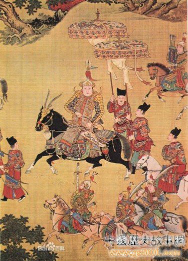 《萬曆皇帝出警入系蹕圖》中的羅傘