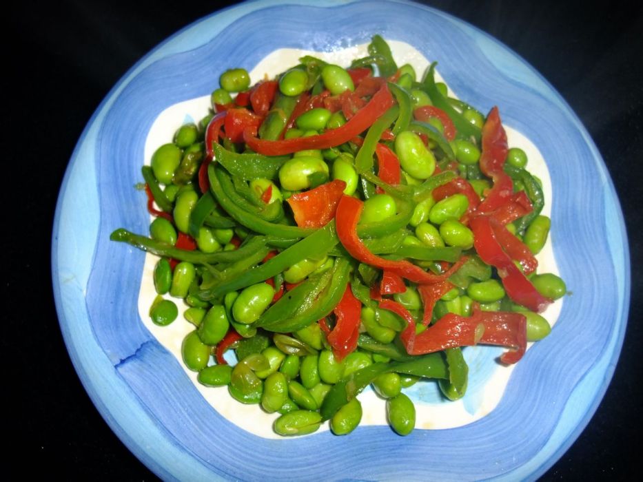 青椒毛豆米 青椒毛豆米
