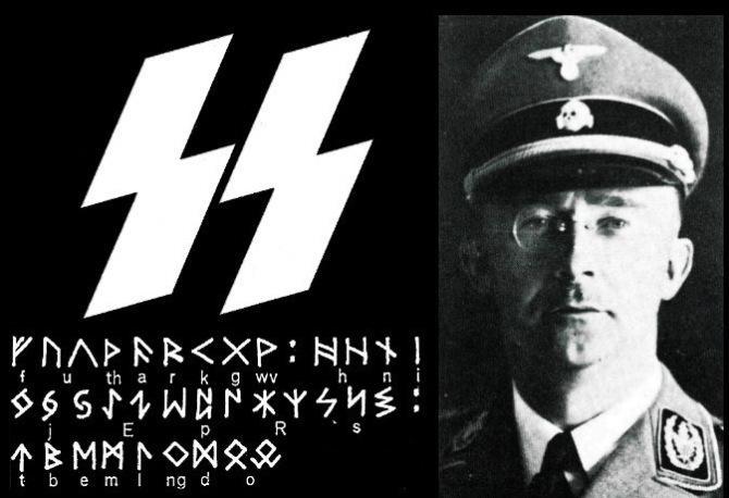 希姆萊與魯尼文-黨衛軍SS符號