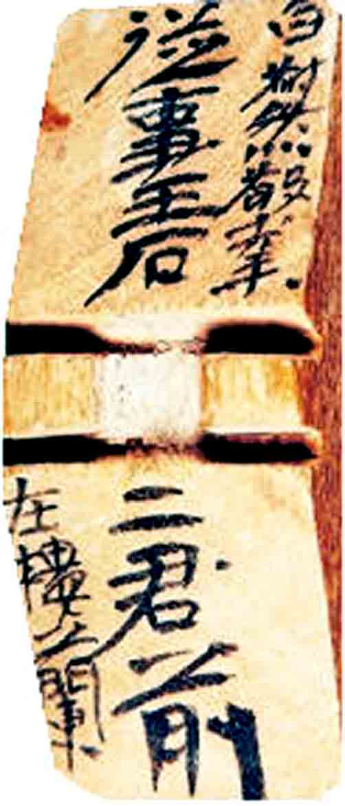木牘，2~3世紀，樓蘭出土