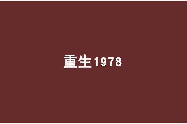重生1978 重生1978