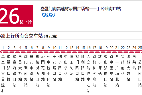 南昌公交26路 南昌公交26路