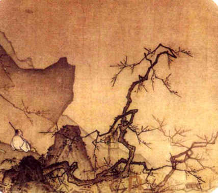 觀梅圖(南宋馬遠創作淺設色畫) 觀梅圖(南宋馬遠創作淺設色畫)