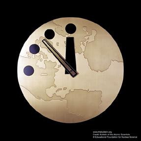“世界末日鐘”距子夜還有6分鐘