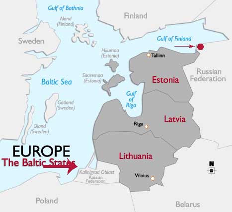 波羅的海三國地圖