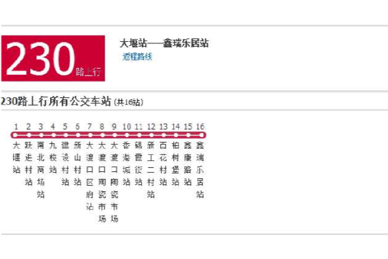重慶公交230路 重慶公交230路