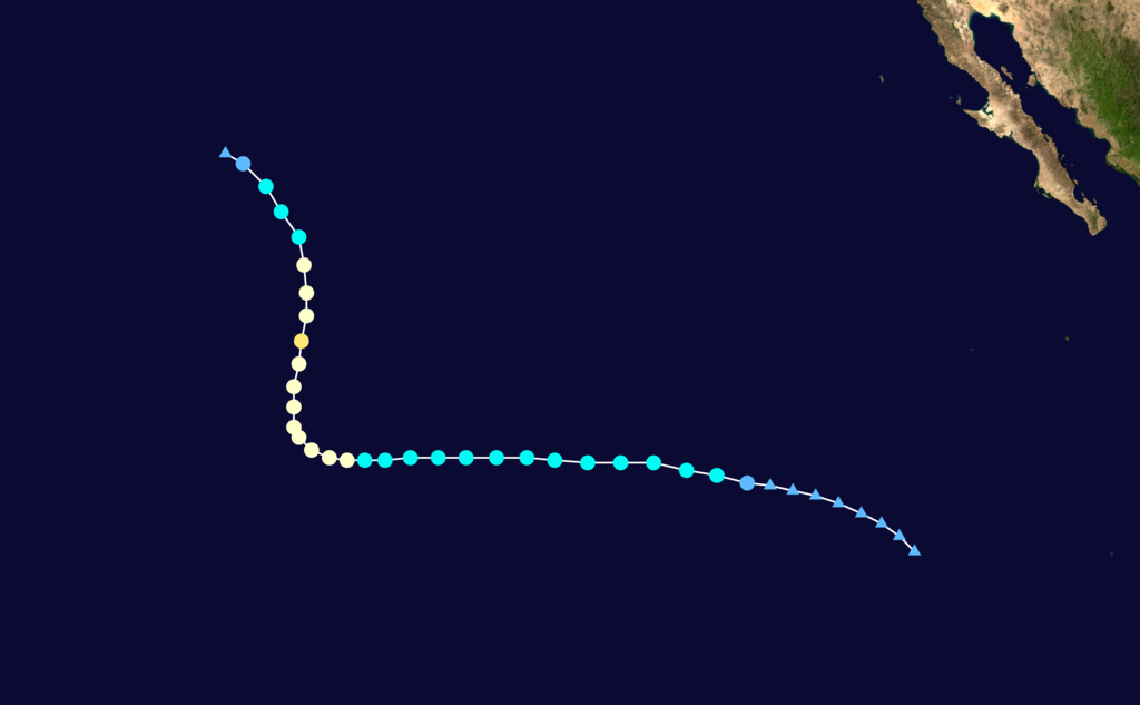 颶風米里亞姆 路徑圖
