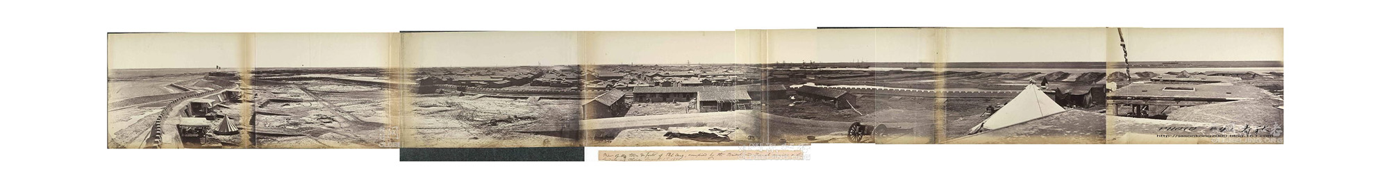 英法聯軍拍攝的北塘炮台和北塘鎮（1860年）