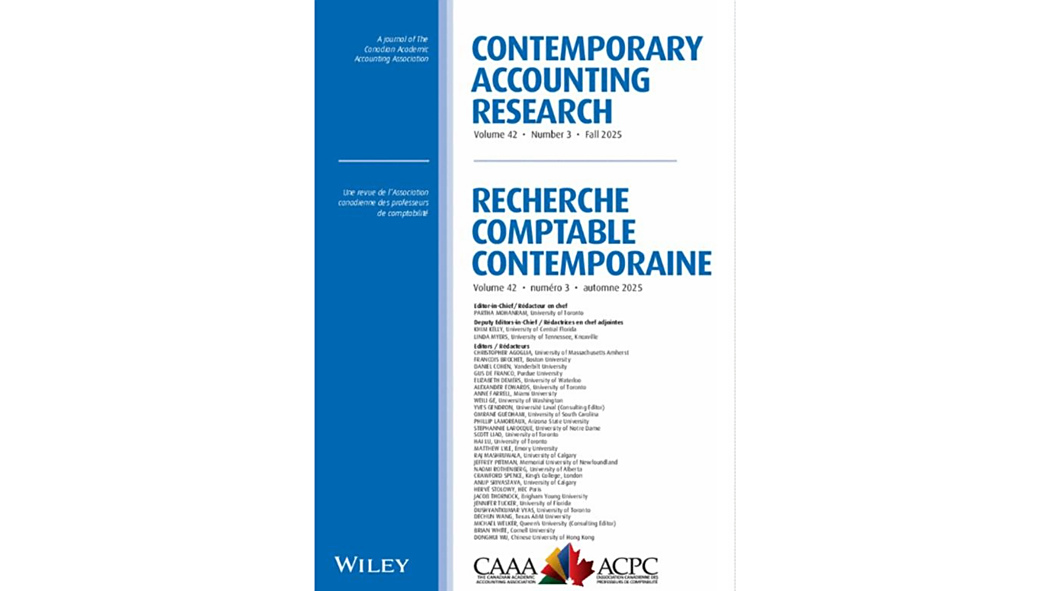 Contemporary Accounting Research(理解會計在組織、市場或社會中的作用的前沿研究期刊) Contemporary Accounting Research(理解會計在組織、市場或社會中的作用的前沿研究期刊)