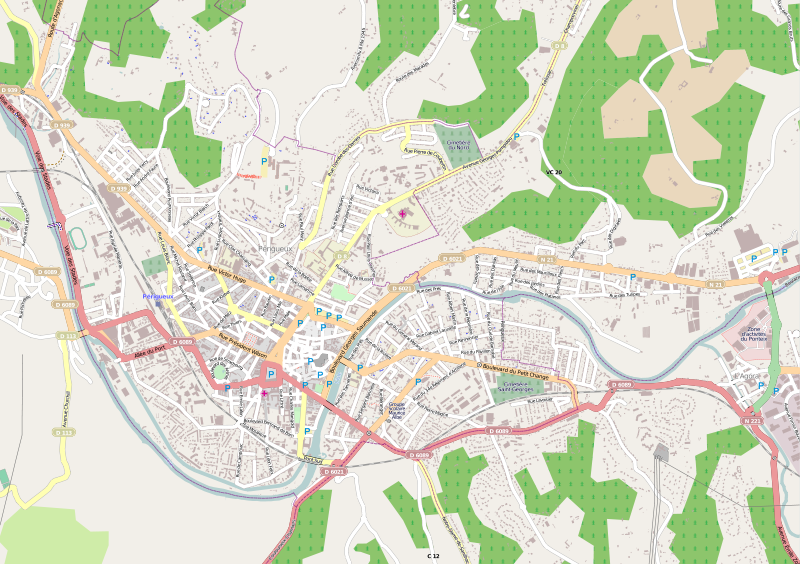 佩里格市區地圖