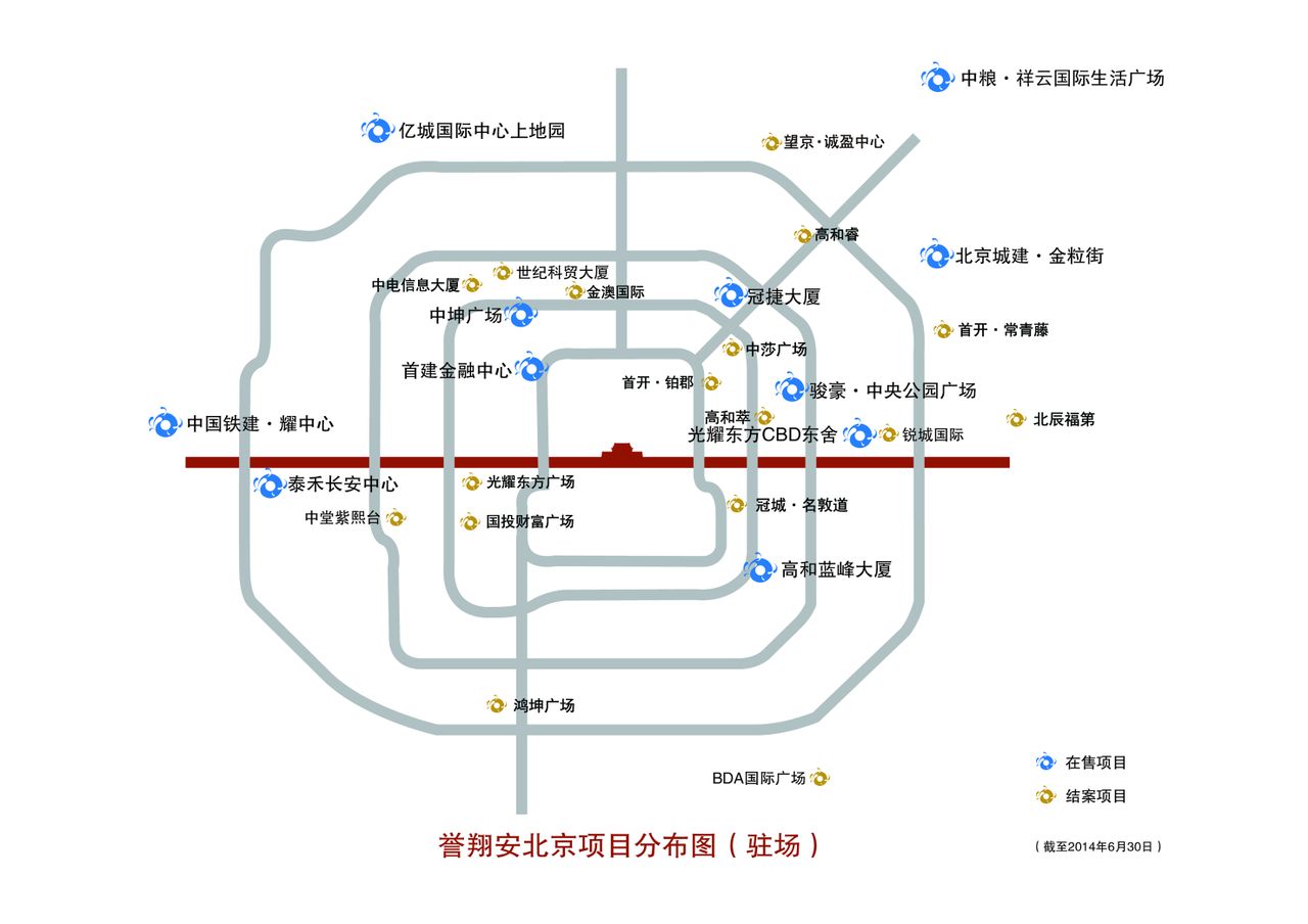 北京駐場項目分布圖