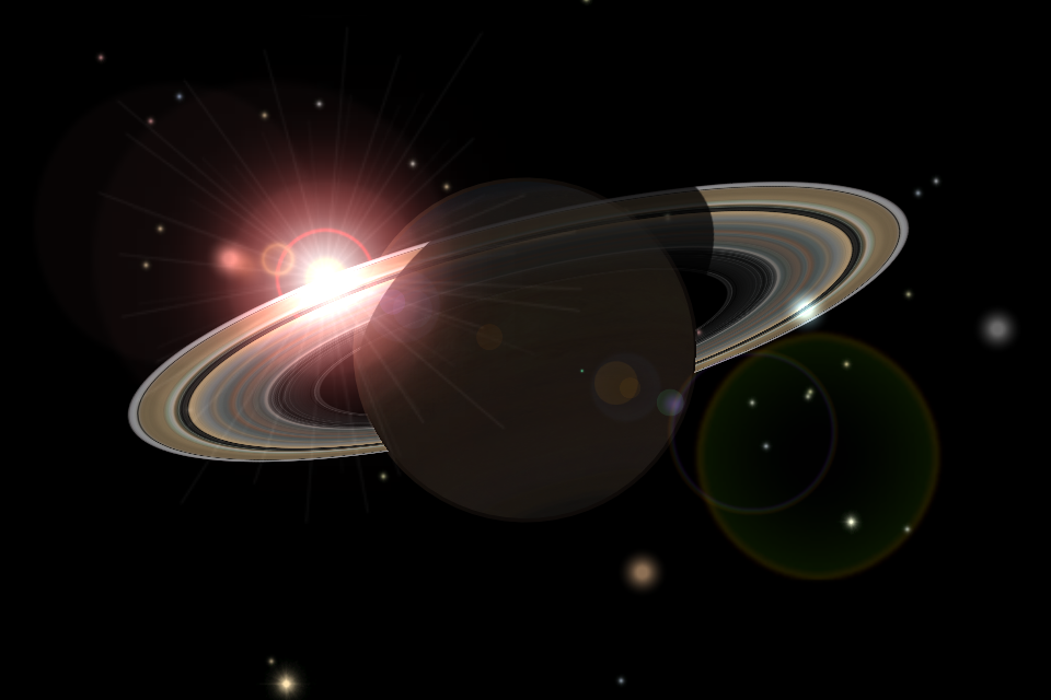 土星環折射了太陽光線