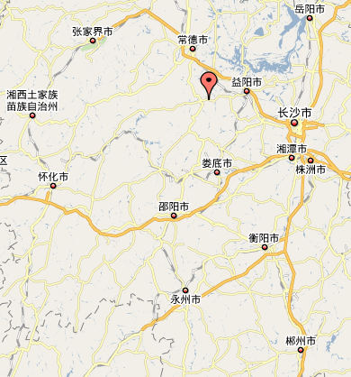 鸕鶿鎮在湖南省的位置