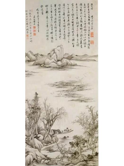 漁父圖(清代黃鼎創作的絹本水墨畫) 漁父圖(清代黃鼎創作的絹本水墨畫)