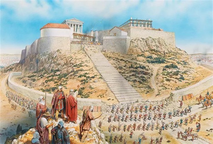圍攻雅典衛城的波斯軍隊