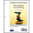 Managerial Accounting, Student Value Edition and Myaccountinglab Student Access Code Card Package Managerial Accounting, Student Value Edition and Myaccountinglab Student Access Code Card Package