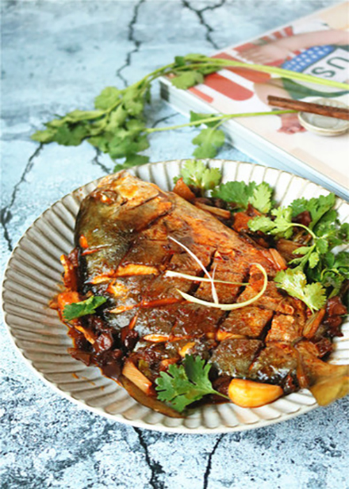 香菇醬燒金鯧魚