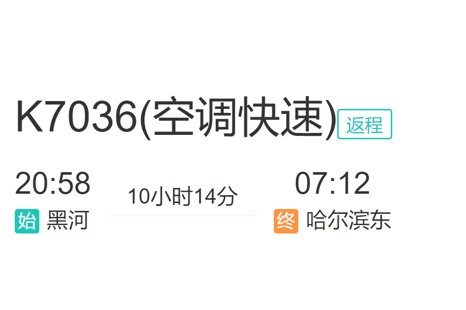K7036次列車 K7036次列車