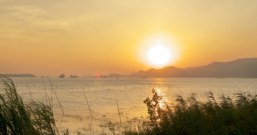 鄱陽湖湖口匯入長江