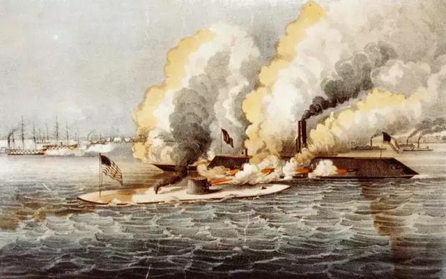 兩艘鐵甲艦都無法通過炮擊傷害對方