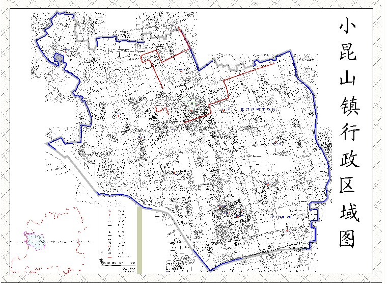 小崑山鎮行政區域圖