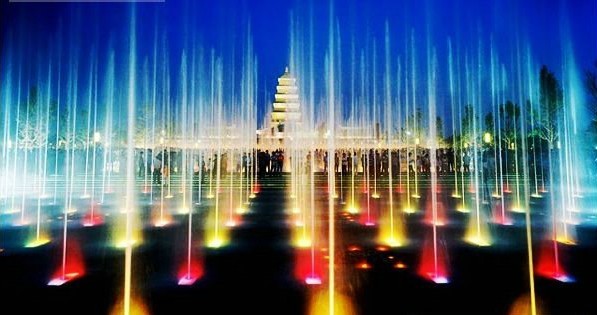 仿泉城廣場噴泉的水景燈