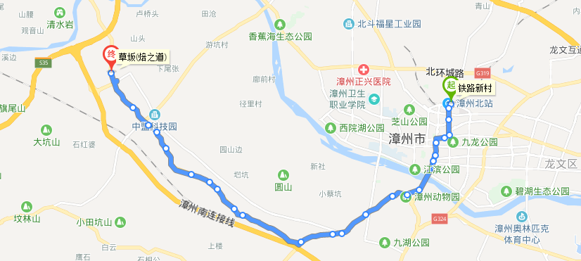 漳州公交12路路線圖