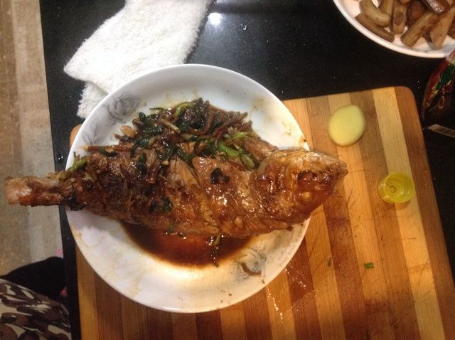 蔥煎紅杉魚 蔥煎紅杉魚