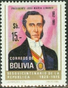 印有利納雷斯總統肖像的郵票