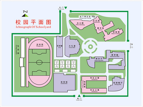北京市第八十中學平面圖