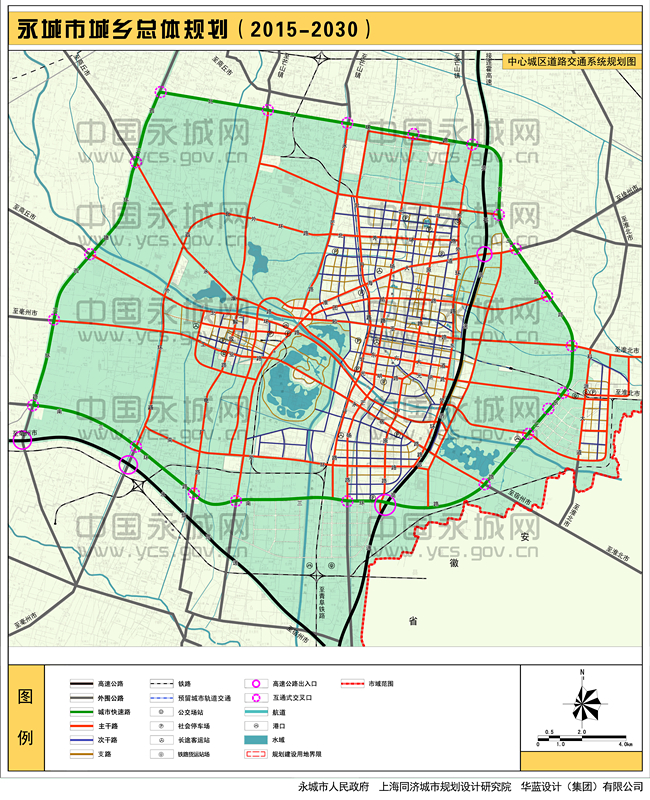 中心城區道路交通系統規劃圖