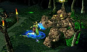 納迦海妖法斯琪在魔獸里的戰鬥畫面