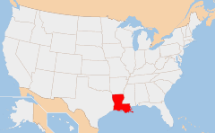 路易斯安那州在美國的地理位置
