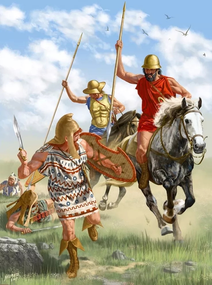 敘拉古占據優勢的騎兵 擊潰了雅典的側翼輕步兵