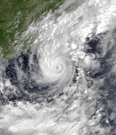 6月1日16時10分颱風Susan的衛星雲圖