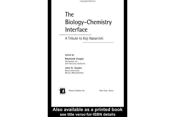 The Biology-chemistry Interface The Biology-chemistry Interface