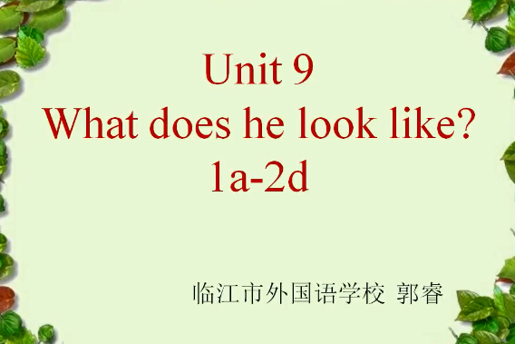 Unit 9 What does he look like? Unit 9 What does he look like?