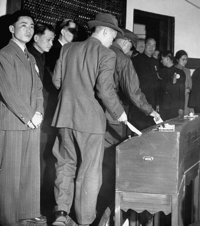 1947年中國全國性選舉活動照片