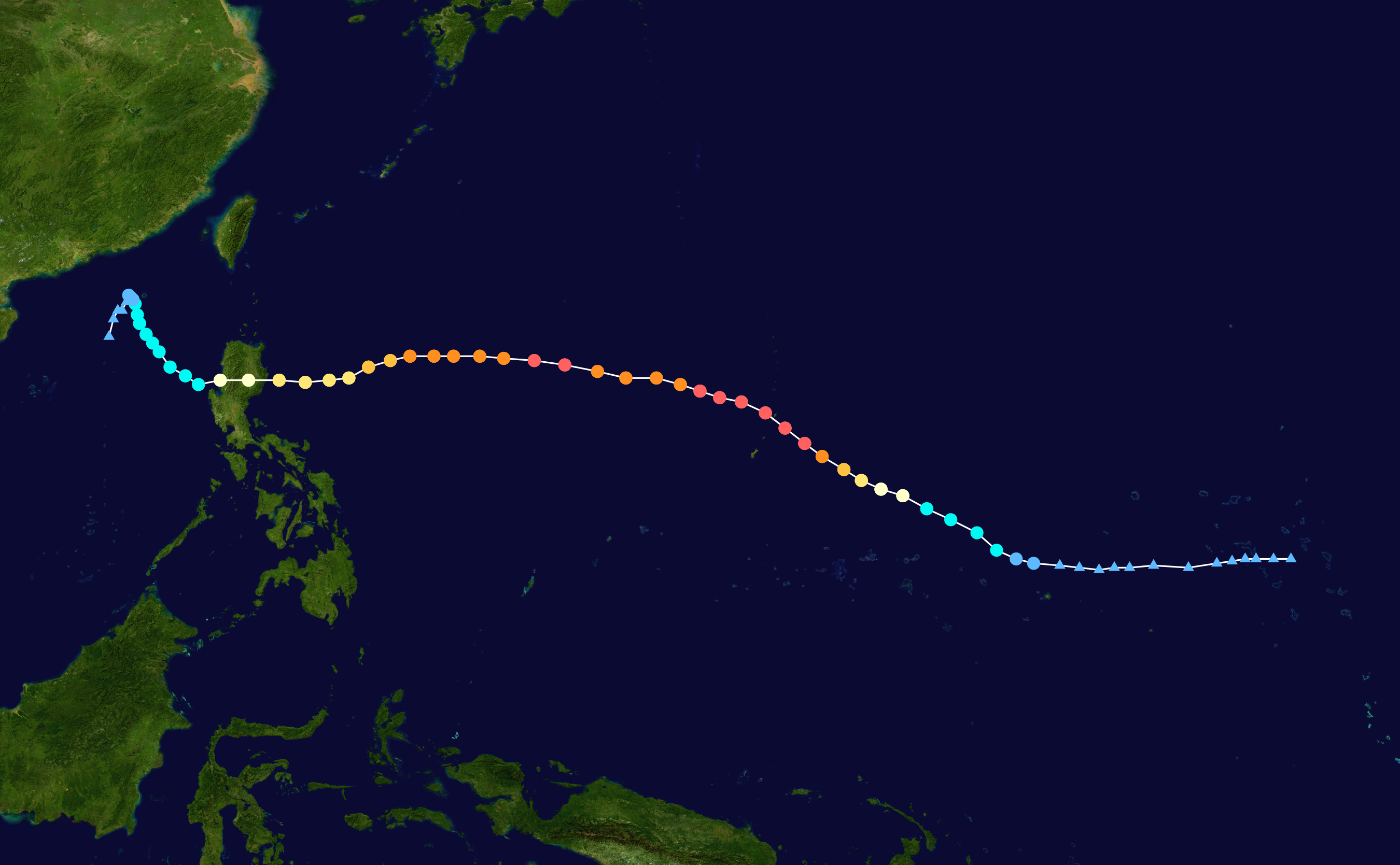 超強颱風玉兔 路徑圖