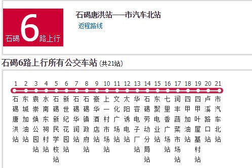 石碣公交6路 石碣公交6路
