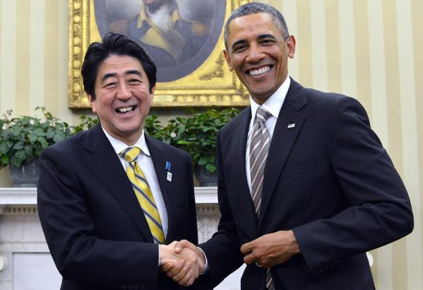 日本首相安倍晉三與美國總統歐巴馬