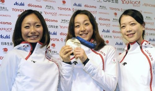 奧運會結束後的鈴木明子(右)